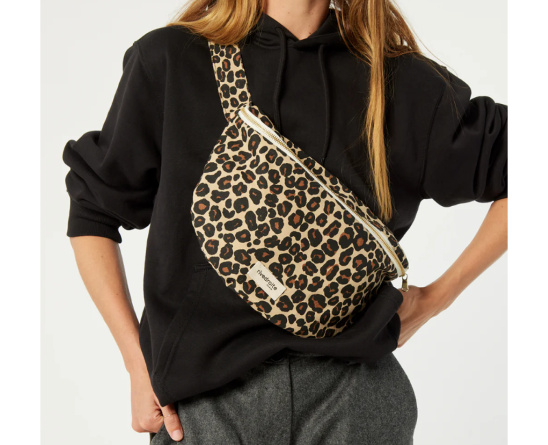 Sac banane Custine XL RiveDroite  - Léopard clair Forever wild