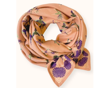 Grand foulard Apaches Latika - Cerisier Blush