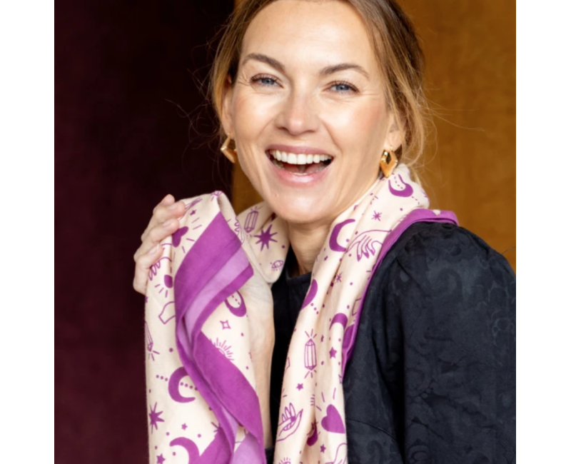 Grand foulard Apaches Latika -  Karma macadamia