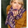 Grand foulard Apaches Latika - Ours violet