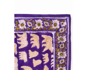 Grand foulard Apaches Latika - Ours violet