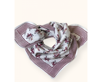 Petit foulard Apaches Manika - Ananas neige