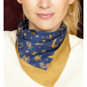 Petit foulard en coton motif Karma éclipse – Apaches Collections chez Boêtique