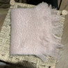 Echarpe mohair rose pâle