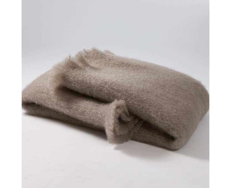 Echarpe mohair gris