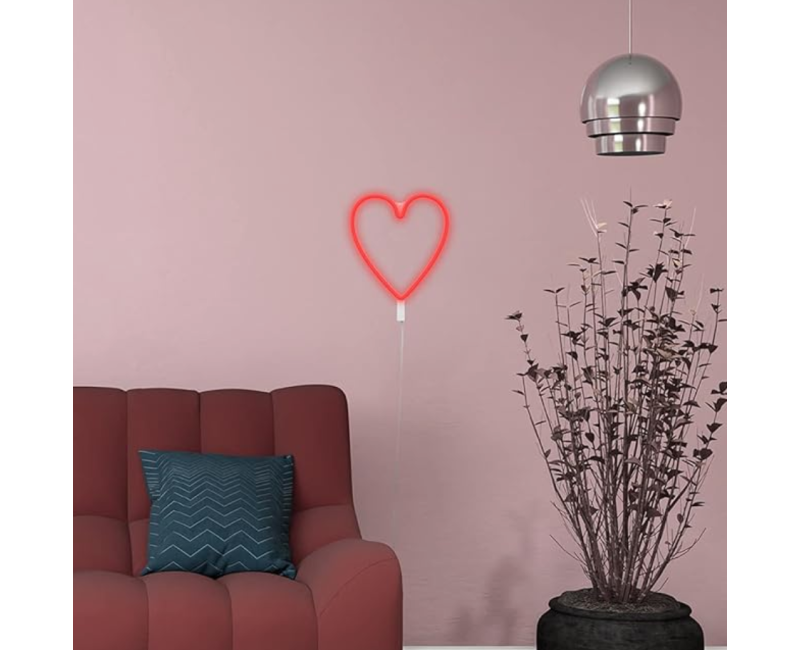 Lumière néon murale cœur rose à LED Heart Ginga – Boêtique Vannes Lumière néon murale cœur rose à LED Heart Ginga – Boêtique Vannes