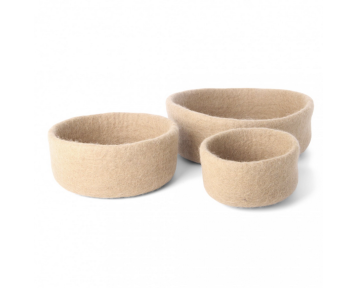 Bol en feutre beige - S