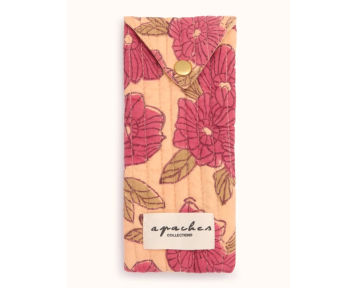 Pochette en coton matelassé imprimé floral Bloom Sunny – Apaches Collections