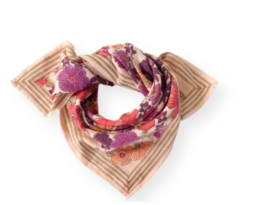 Foulard en coton imprimé floral Small Manika Joy – Apaches Collections