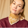Foulard en coton imprimé mosaïque coloris Tobacco Small Manika – Apaches Collections
