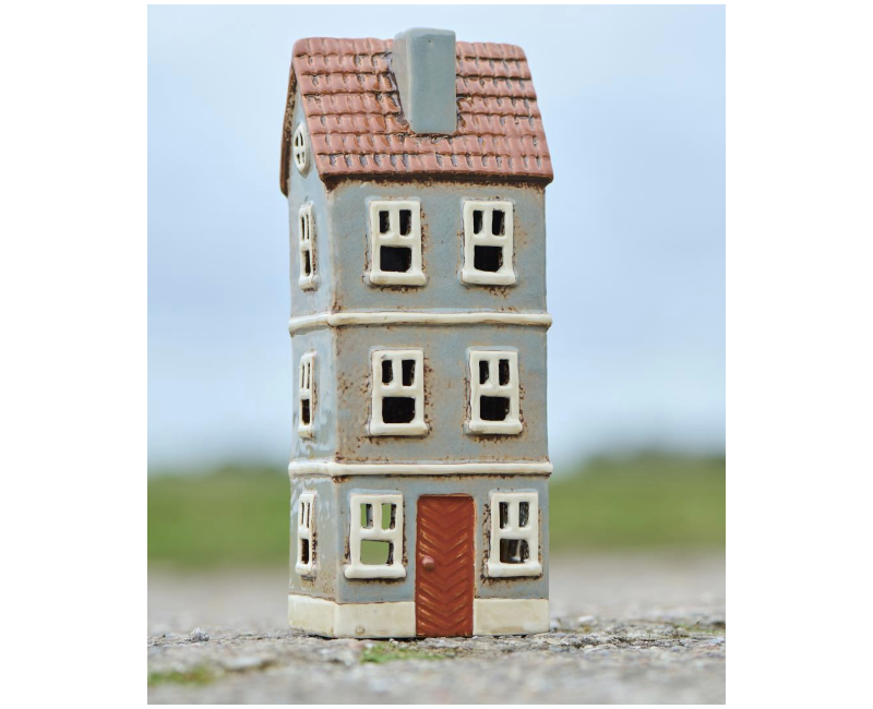 Photophore maison vert clair