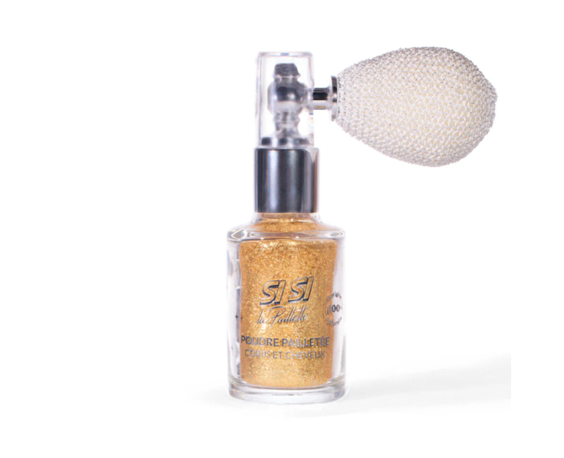 Spray poudre pailletée dorée - Sisi la paillette