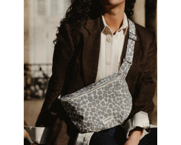 Sac Banane Rivedroite Custine XL - Léopard gris