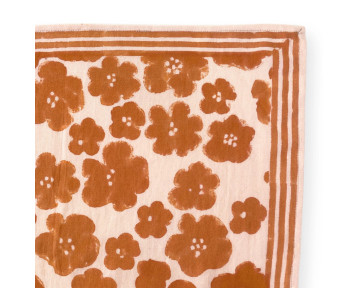 Grand foulard Apaches Latika Flora Bold - Orange
