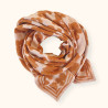 Foulard en coton orange à motifs floraux Latika Flora Bold – Apaches Collections