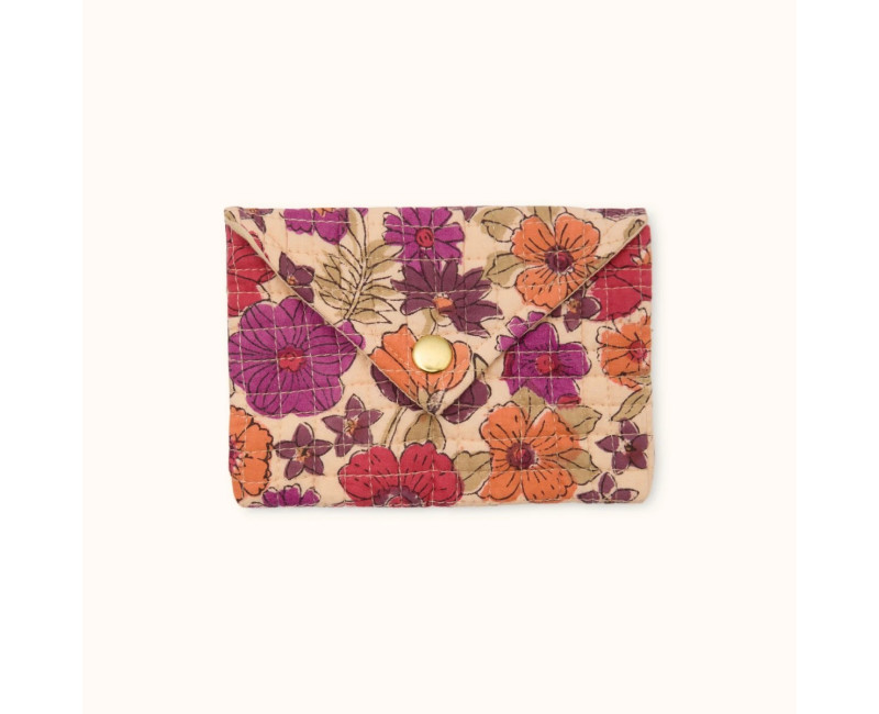 Pochette en coton beige à motifs floraux Ravi Joy Macadamia – Apaches Collections Pochette en coton beige à motifs floraux Ravi Joy Macadamia – Apaches Collections