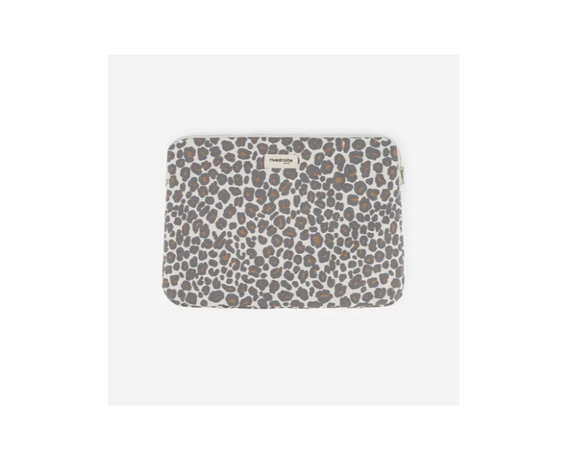 Housse ordinateur 13/14 pouces léopard gris – Vivienne Rivedroite chez Boêtique Housse ordinateur 13/14 pouces léopard gris – Vivienne Rivedroite chez Boêtique