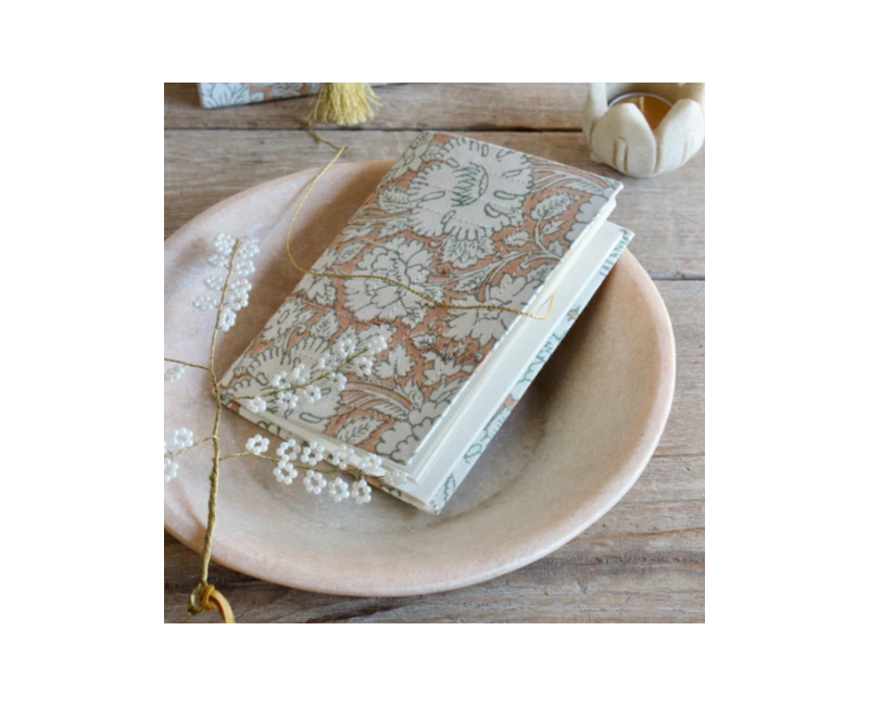 Carnet Tissu fleurs