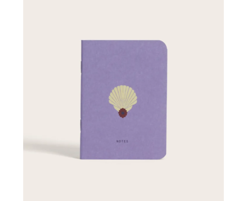 Carnet de poche blanc motif Ariel fleurs & coquillages – Season Paper chez Boêtique Carnet de poche blanc motif Ariel fleurs & coquillages – Season Paper chez Boêtique