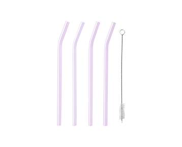 Pailles à cocktail en verre rose clair 20 cm – Affari of Sweden