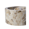 Mortier marbre Thyme avec pilon boule beige