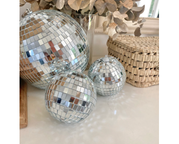 Boule à facettes argent 20Cm