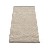 Tapis en pvc tissé, beige, gris foncé et crème
