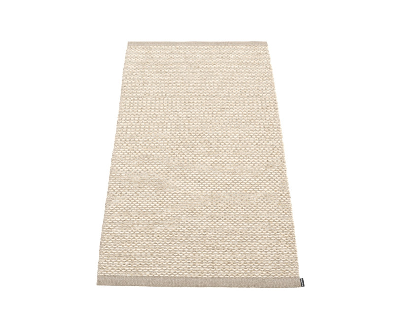 Tapis pvc tissé, beige et blanc Tapis pvc tissé, beige et blanc