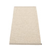 Tapis pvc tissé, beige et blanc