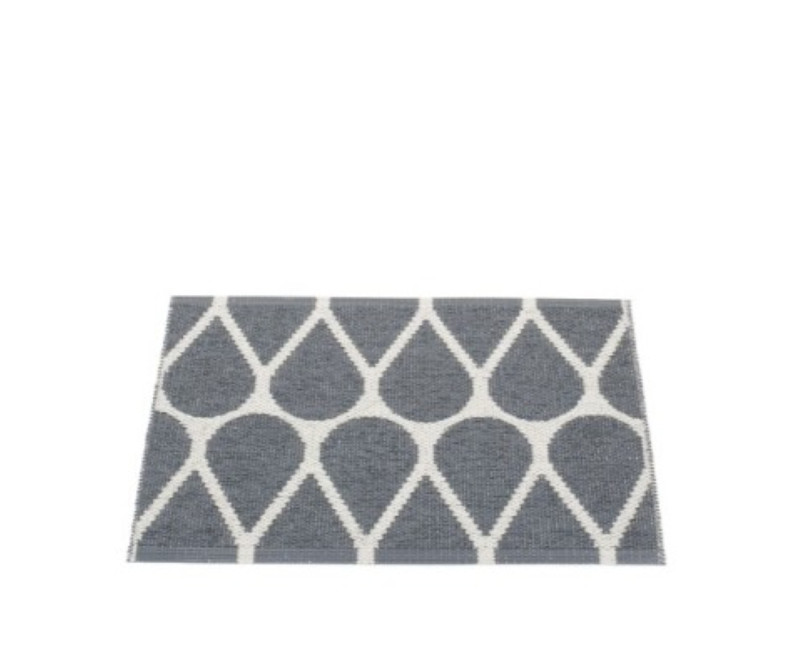 Tapis réversible gris foncé et clair, motifs grosses gouttes Tapis réversible gris foncé et clair, motifs grosses gouttes