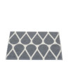 Tapis réversible gris foncé et clair, motifs grosses gouttes