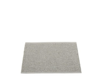 Tapis ruban pvc tissé gris métallisé