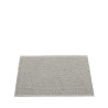 Tapis ruban pvc tissé gris métallisé