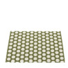 tapis pvc réversible à pois kakis et blancs
