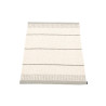 tapis pvc tissé blancs rayures grises
