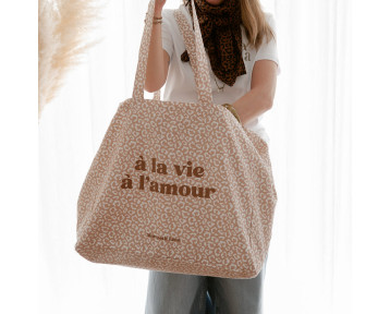 Sac cabas léopard beige...