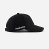 casquette noire inscription rive droite brodé blanc côté