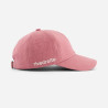 Casquette rose inscription brodée rive droite blanc
