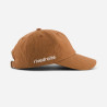 casquette camel inscription brodée rive droite blanc