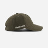 casquette kaki inscription brodée rive droite blanc
