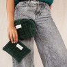 Petite trousse Gaya Apaches - Velours lisse forest
