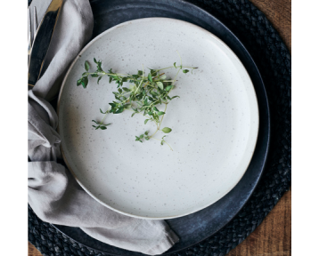 Assiette déjeuner Pion blanc