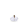 Lampe à huile galet strié transparent