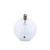 Lampe huile en verre strié transparent