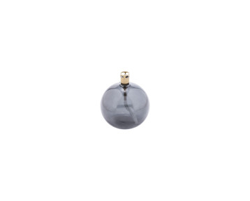 Lampe à huile en verre fumé gris