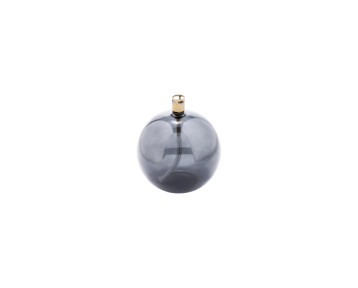 Lampe à huile en verre fumé gris