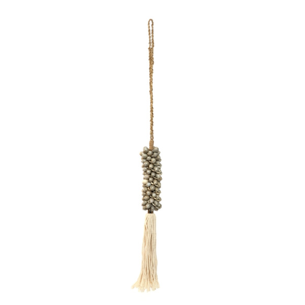 Pampille en coquillage gris