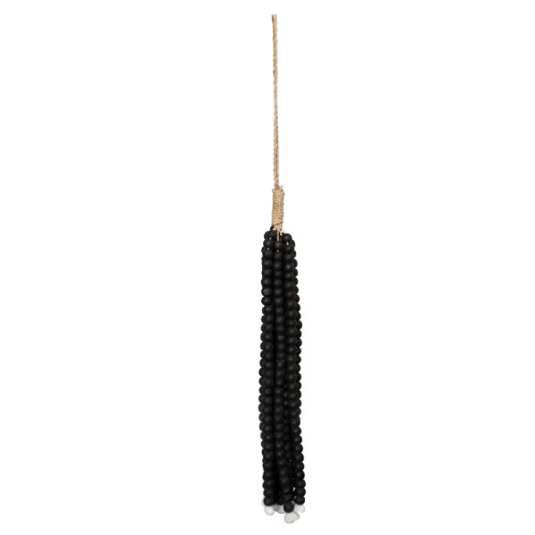 Pampille perles bois - Noir