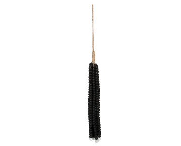 Pampille perles bois - Noir