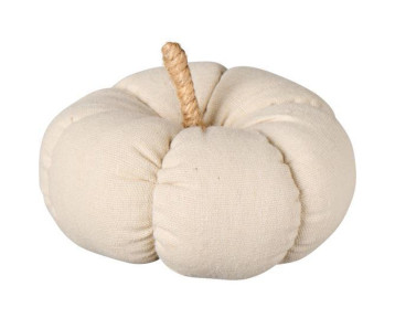 Citrouille en tissu beige en coton